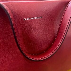 Elena Ghisellini Red Leather Handbag (L)